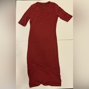 Midi rust dress